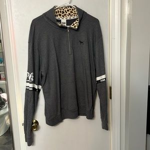 Pink quarter zip sweatshirt. Size M.